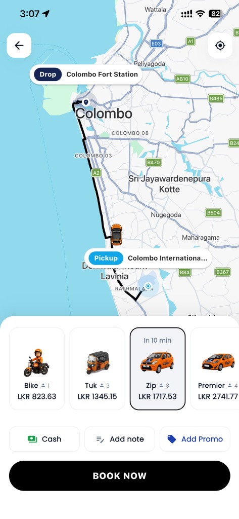 Ziggo Ride screen