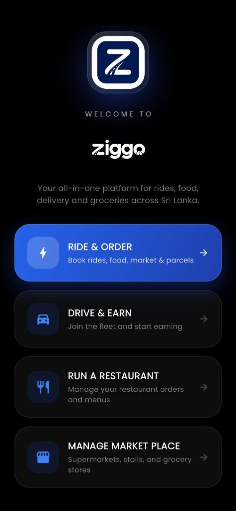 Ziggo welcome screen
